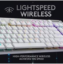 Logitech G915 TKL Ten keyless LIGHTSPEED Wireless RGB Mechanical Gaming Keyboard | White US International Tactile