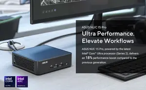 ASUS NUC 15 Pro (NUC15CRKU700000I) Mini PC Intel Core Ultra 7 255H Compact High Performance Business Mini Computer Thunderbolt WiFi 6E