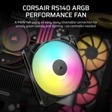 RS140 ARGB 140mm PWM Fans - Dual Pack - Black