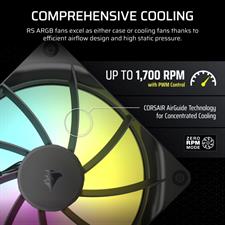 RS140 ARGB 140mm PWM Fans - Dual Pack - Black