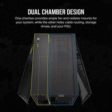CORSAIR iCUE LINK 2500X RGB Micro ATX Dual Chamber PC Case - Black