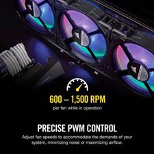 Corsair LL120 RGB 120mm Dual Light Loop RGB LED PWM Fan — 3 Fan Pack with Lighting Node PRO - CO-9050072-WW