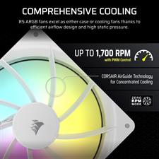 CORSAIR RS140 ARGB 140mm PWM Fans - Dual Pack - White