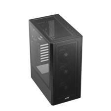 XPG VALOR MESH MT Black Mid Tower Gaming Chassis, Tempered Glass ATX PC Case with 4 Pre-Installed Fans