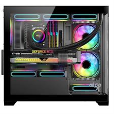 Darkflash Aigo C218M Micro ATX Gaming PC Case - BLACK