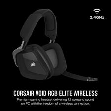 CORSAIR VOID RGB ELITE Wireless Premium Gaming Headset with 7.1 Surround Sound - Carbon