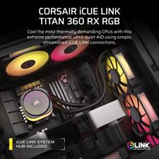 Corsair iCUE Link Titan 360 RX RGB AIO Liquid CPU Cooler - Black