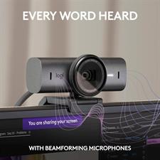 Logitech MX BRIO Master Series 4K Ultra HD Collaboration and Streaming Webcam - RightLight 5, AI Face Enhancement