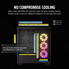 CORSAIR 3500X ARGB Mid-Tower PC Case - BLACK