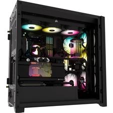 CORSAIR iCUE 5000X RGB Tempered Glass Mid-Tower ATX PC Smart Case, Black