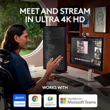 Logitech MX BRIO Master Series 4K Ultra HD Collaboration and Streaming Webcam - RightLight 5, AI Face Enhancement