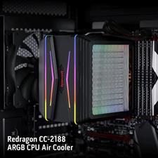 HUDUR AIR CC-2188 Dual Tower CPU Cooler ARGB 1800RPM PWM Air Cooling System High Performance Intel AMD Compatible Gaming PC Cooler