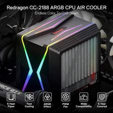 HUDUR AIR CC-2188 Dual Tower CPU Cooler ARGB 1800RPM PWM Air Cooling System High Performance Intel AMD Compatible Gaming PC Cooler