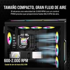 Corsair iCUE AF120 RGB SLIM 120mm PWM Fluid Dynamic Bearing Fan — Black Single Pack CO-9050162-WW
