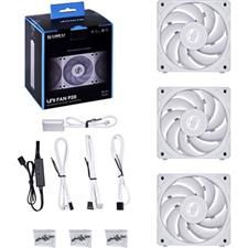 Lian Li UNI Fan P28 120mm Daisy-Chain PWM Case Fan with Controller | White - UF-P28120-3W, 3-Pack | Noise-Optimized | Performance-Oriented Fan