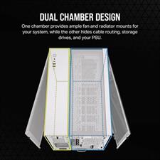 Corsair 2500D AIRFLOW Mid-Tower Dual Chamber PC Case - White