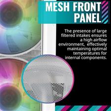 Cooler Master HAF 500 Mid-Tower Case Dual 200mm ARGB Fans White