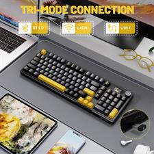 Attack Shark X98 Pro Wireless Mechanical Keyboard – 98% Layout, Hot-Swappable, Multi-Device Connectivity, Star Black
