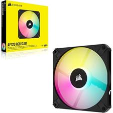 Corsair iCUE AF120 RGB SLIM 120mm PWM Fluid Dynamic Bearing Fan — Black Single Pack CO-9050162-WW