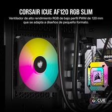 Corsair iCUE AF120 RGB SLIM 120mm PWM Fluid Dynamic Bearing Fan — Black Single Pack CO-9050162-WW