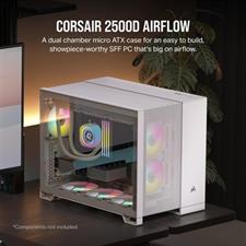 Corsair 2500D AIRFLOW Mid-Tower Dual Chamber PC Case - White