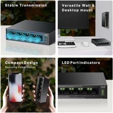TP-Link LS105GP | 5-Port Gigabit Desktop Switch