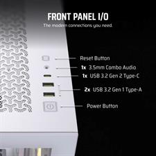 CORSAIR 3500X ARGB Mid-Tower PC Case - White