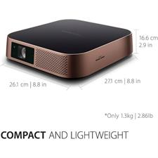 ViewSonic M2 Smart Portable Projector – HD 720p, Harman Kardon Speakers, LED Display