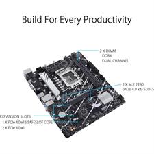 ASUS PRIME B760M-K mATX Motherboard – LGA1700, DDR5, Intel B760 Chipset, PCIe 4.0, 12th/13th/14th Gen Intel Support
