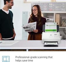 HP ScanJet Enterprise Flow 5000 s5 High-Speed Duplex Sheet-Feed Document Scanner with 80-Sheet ADF & OCR (6FW09A)
