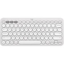 Logitech Pebble Keys 2 K380S Multi-Device Bluetooth Wireless Keyboard, Slim and Portable - Tonal White