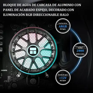 Thermalright Aqua Elite 240 V6 ARGB Black CPU Liquid Cooler,2x120mm Water Radiator,AMD: AM4/AM5,Intel LGA115X/1200/2011/1700/1851, AIO CPU Cooler