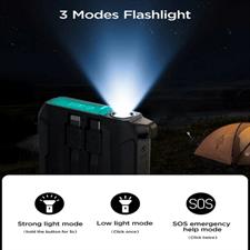 Joyroom JR-L018 22.5W 20000mAh Power Bank With Built in 2 in 1 Cables With SOS Light - Black