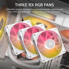 CORSAIR iCUE LINK TITAN 360 RX LCD Liquid CPU Cooler - White