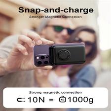 Joyroom JR-W050 20W Magnetic 10000 mAH Wireless Power Bank With Ring Holder - Black / White