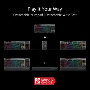 ASUS ROG Claymore II Wireless RGB Gaming Keyboard – RX Red Switch Mechanical Keyboard