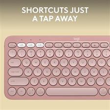 Logitech Pebble Keys 2 K380S Multi-Device Bluetooth Wireless Keyboard, Slim and Portable - Rose