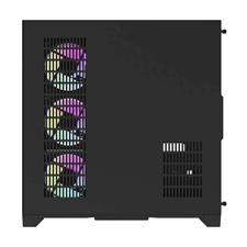 Darkflash FT418 Small Black mATX Gaming PC Case - Tempered Glass Front Panel, No Fans Pre-installed, Supports 360mm Radiator