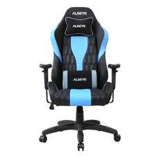 ALSEYE A6 Gaming Chair Black/Blue – Ergonomic Racing Style High-Back Chair with 170° Recline & Steel Frame