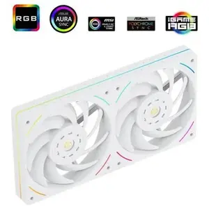 Thermalright TL-UB24W 240mm 2-in-1 ARGB PWM Case Cooling Fan White | Dual 120mm High Airflow Silent PC Fan