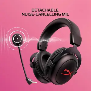 HyperX Cloud II Core Wireless Gaming Headset with DTS Headphone:X Spatial Audio, 80-Hour Battery, 2.4GHz Wireless, Detachable Noise-Cancelling Mic