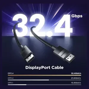 UGREEN DisplayPort 1.4 8K Cable 3M Ultra HD DP Male to DP Male Display Cable Black