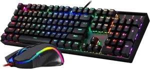 Redragon K551-BA Mechanical Gaming Keyboard & M607 Gaming Mouse Combo – RGB Backlit Keyboard with Wrist Rest and High DPI Gaming Mouse