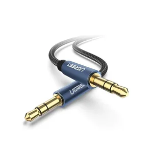 UGREEN 3.5mm Male to Male AUX Audio Cable 1.5M Blue | Gold-Plated Metal Shell Braided Stereo Cable for Car, Smartphone, Laptop, Speakers & Headphones