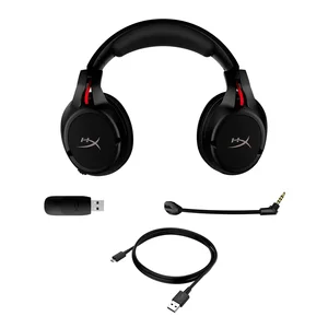 HyperX Cloud Flight Wireless Gaming Headset with 2.4GHz Wireless Connectivity, 30-Hour Battery Life, Detachable Noise-Cancelling Microphone, LED Ear Cups for PC, PS5 & PS4