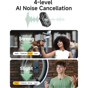Maono Wave T1 Mini PC2 Wireless Lavalier Microphone Type-C Receiver | AI Noise Reduction 100m Range Vlogging Streaming Interview Mic System
