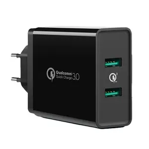 UGREEN CD161 Dual USB-A QC 3.0 36W Fast Wall Charger Black | Dual Port Quick Charge Adapter for Android Smartphones & Tablets