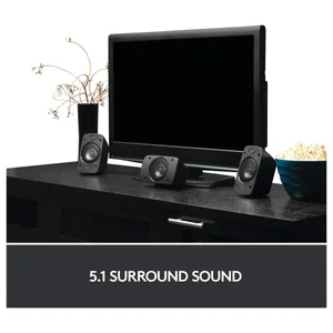 Logitech Z906 THX Certified 5.1 Surround Sound Speaker System – Dolby Digital & DTS Decoding, 1000W Peak Power, 500W RMS Home Theater Audio System