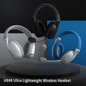 Redragon IRE H848B Tri-Mode Wireless Gaming Headset with Bluetooth 5.0, 2.4GHz Wireless, 7.1 Surround Sound & Detachable Microphone