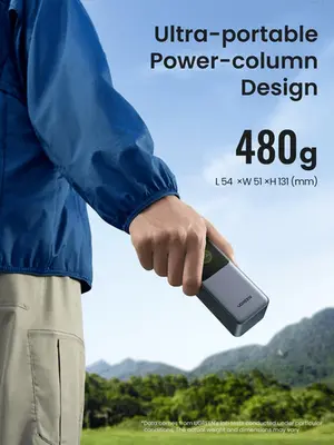 UGREEN 20000mAh 130W Fast Charging Power Bank Black – PD 3.1 Portable Power Bank with USB-C Laptop Charging, Digital Display & High-Capacity Battery